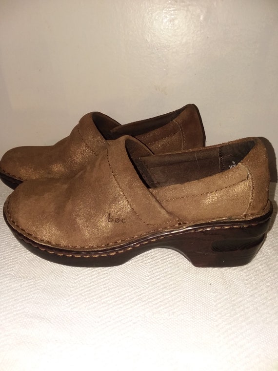 vintage BOC Born Concept Clogs Nursing Shoe Brown 