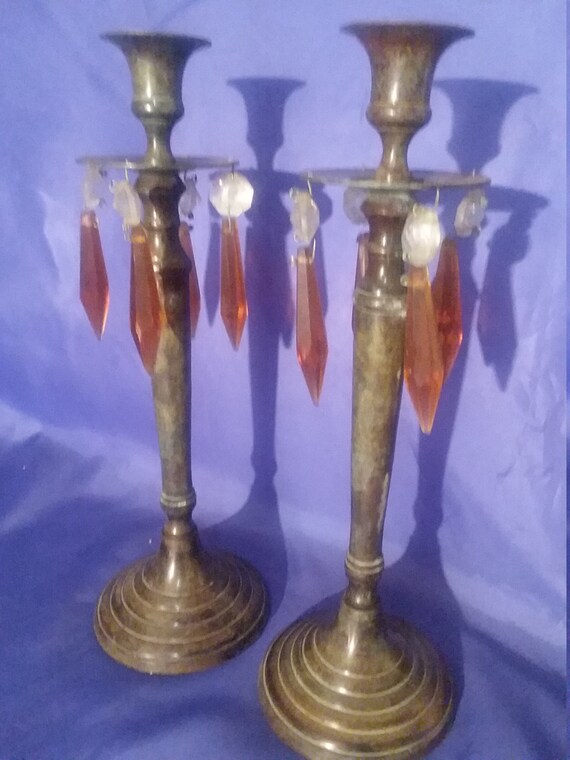VINTAGE BRONZE TEAR Drop Candle Holders Etsy