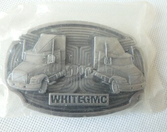 Truck Drivers SEMI TRUCKERS TRUCKS Pewter Finish Metal//Enamel BELT BUCKLE