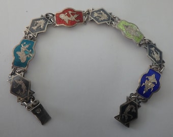 Sterling Multicolored SIAM Bracelet