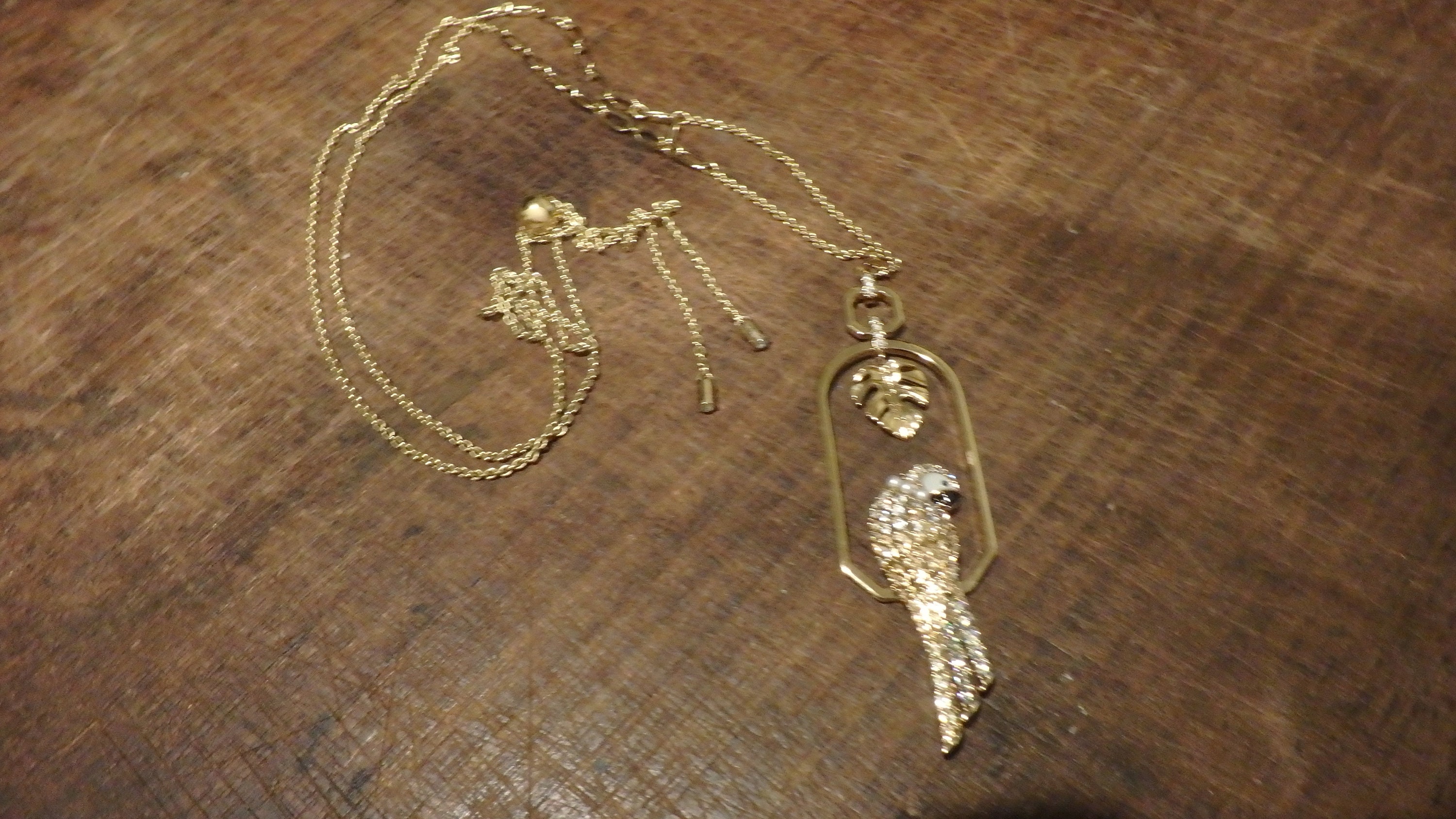 Swarovski 5512686 TROPICAL PARROT Long Gold NECKLACE Etsy