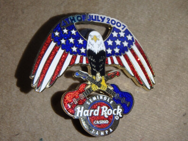 vintage HARD ROCK CASINO Tampa 4th of July American eagle Seminole