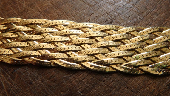 LIRM designer signed 7 inch woven mesh bracelet c… - image 7