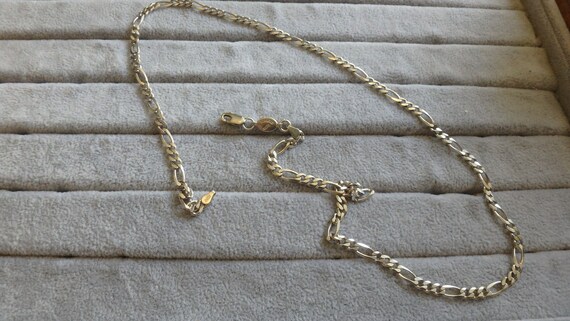 Silverite Sterling Silver 925 Italy Figaro Chain 24 1 2 Inch Long