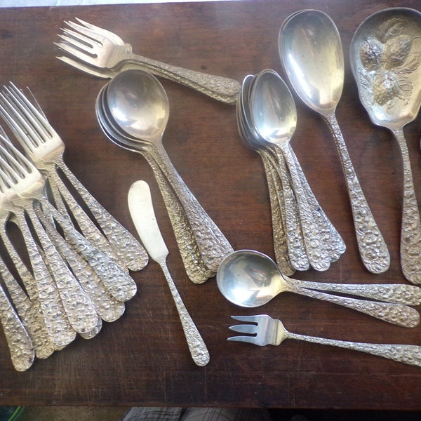 Stieff Rose Sterling 1892 No Monograms by KIRK STIEFF  your choice fork spoon serving pieces