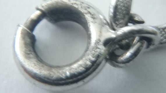 vintage textured sterling silver 925 charm bracel… - image 2