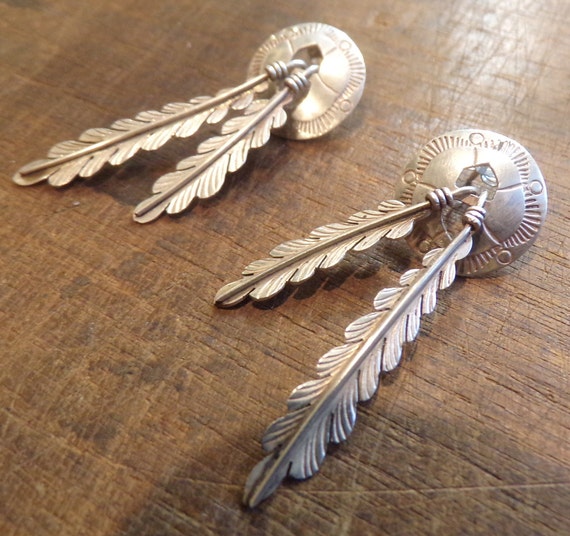 vintage native American feather sterling silver C… - image 6