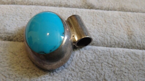 925 sterling silver vintage Mexico faux turquoise… - image 6