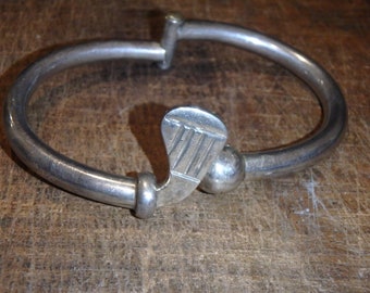 Vintage Mexico 925 Sterling Silver Golf Club Hinged Bracelet