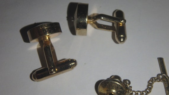 ANSON Karatclad Set of Gold filled Cufflinks and … - image 6