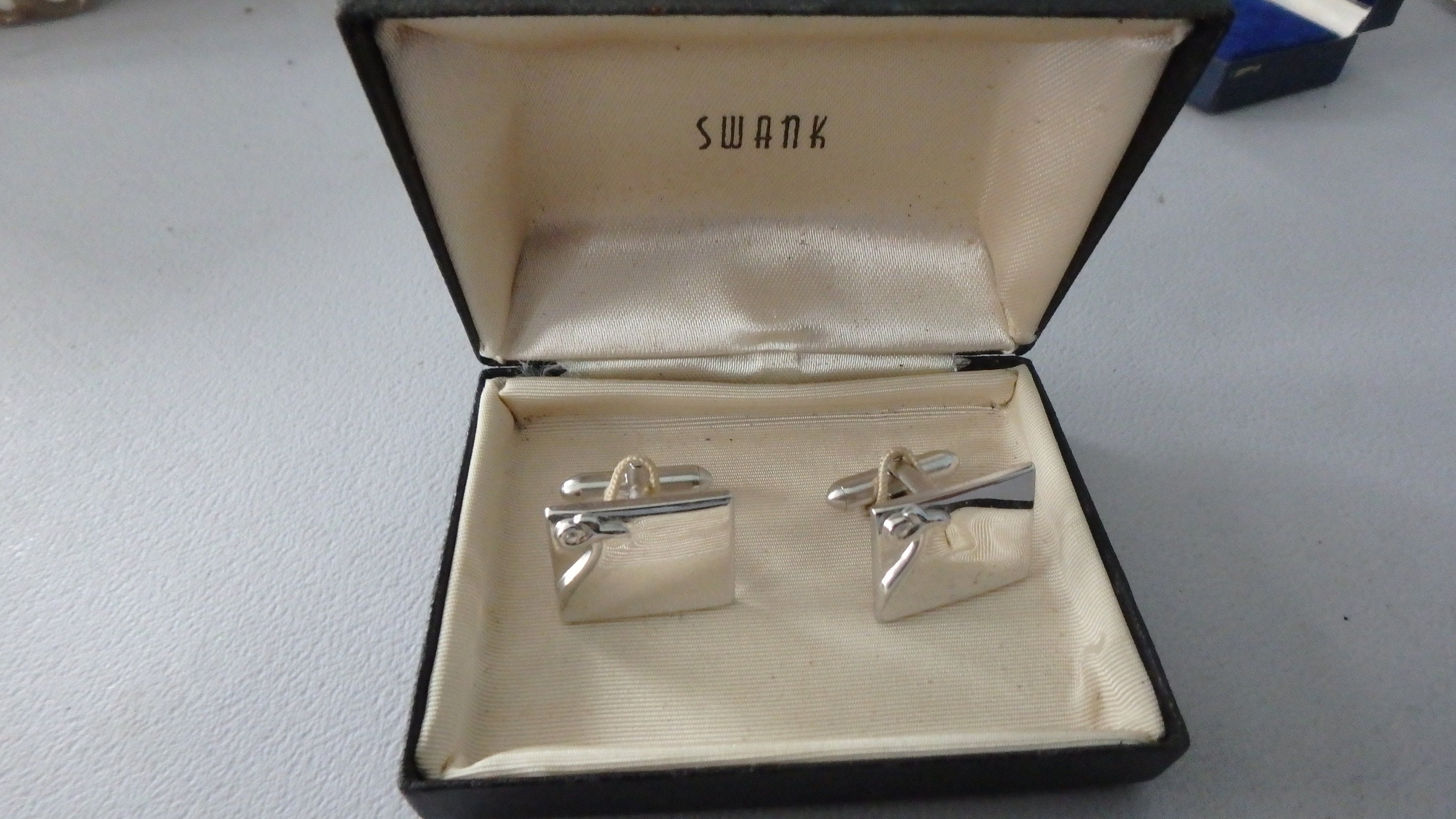 Vintage 1950s Swank Silver Tone Cufflinks Fancy Never Worn Etsy Canada