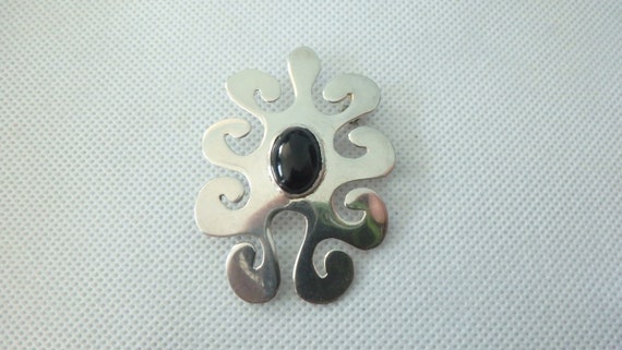 vintage large abstract SU signed sterling silver … - image 5