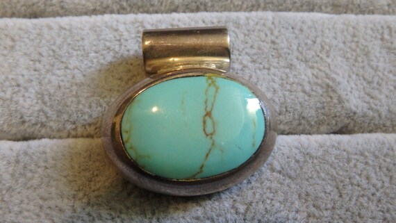 925 sterling silver vintage Mexico faux turquoise… - image 2