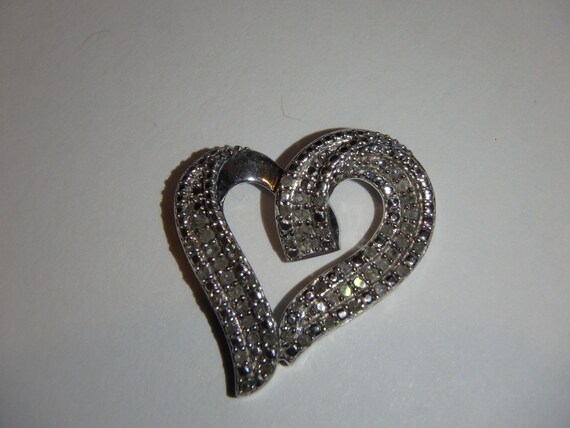 1/2 CTTW genuine Diamond Heart Shaped Pendant in … - image 7