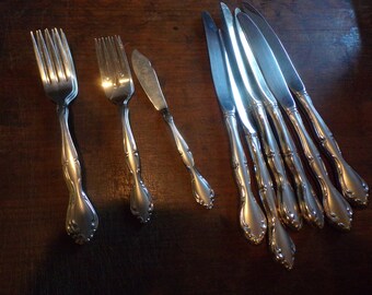 Gorham tulip frosted flatware hot sale