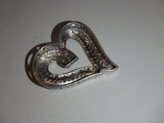 1/2 CTTW genuine Diamond Heart Shaped Pendant in … - image 5