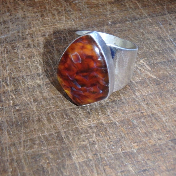 DTR JAY KING amber shield band sterling silver ri… - image 10