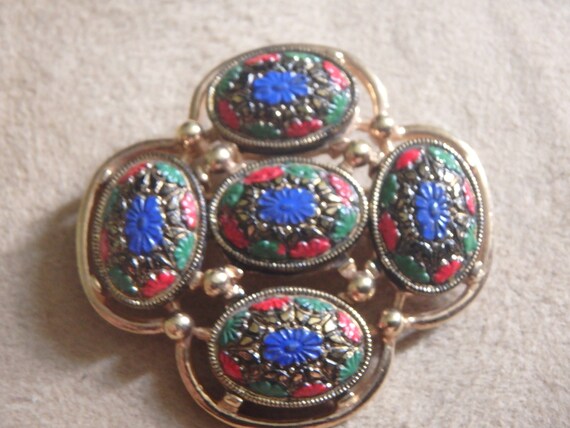 vintage Sarah Coventry Brooch Light of The East P… - image 6