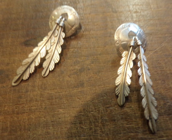 vintage native American feather sterling silver C… - image 5