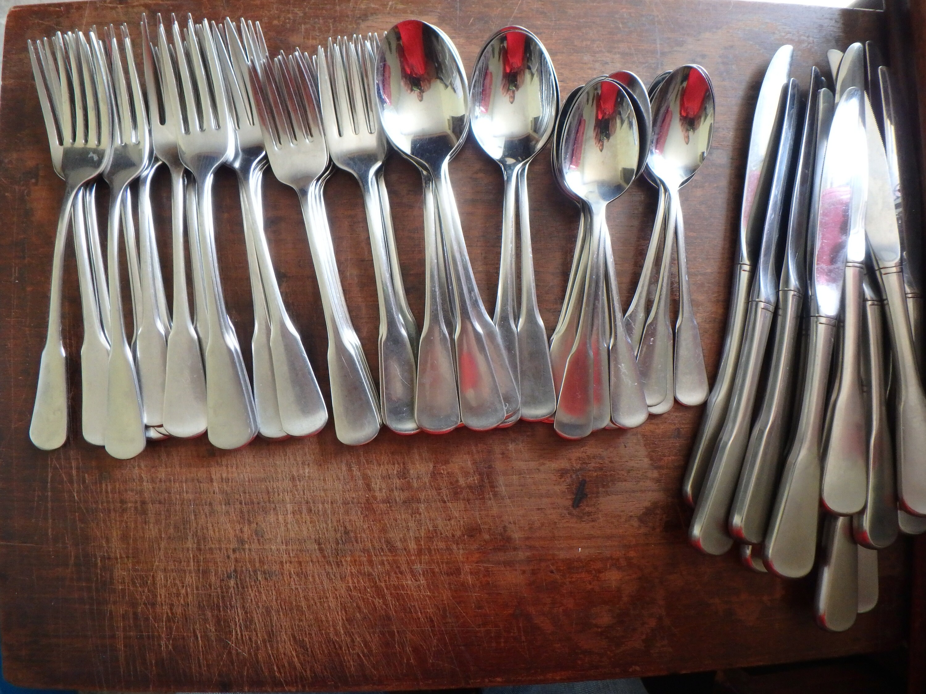 6 SSS Oneida Colonial Boston Minute Men Stainless Place Setting Dinner