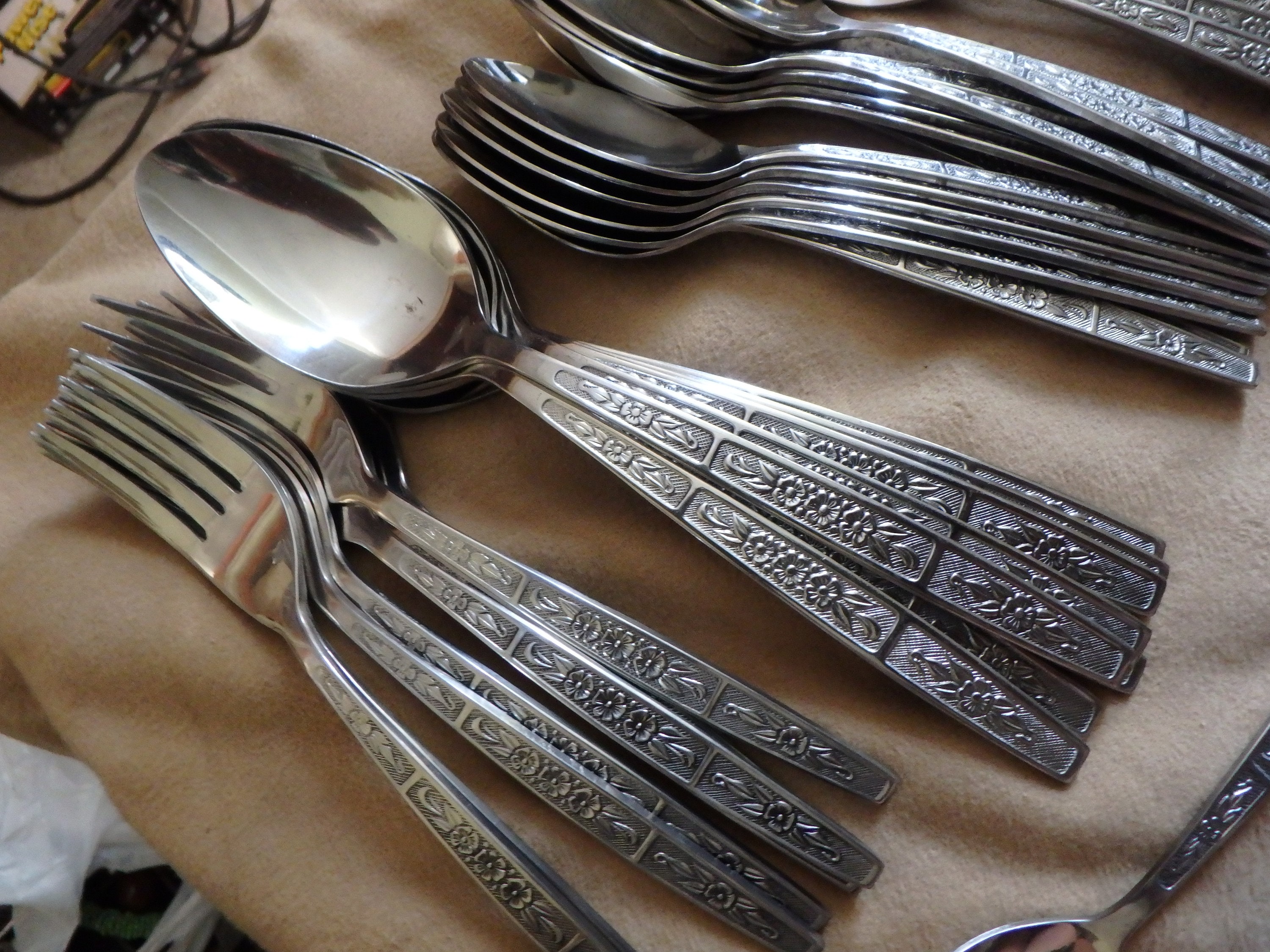 IIC Stainless Korea Flatware Floral Pattern 1960s Your Choice Etsy