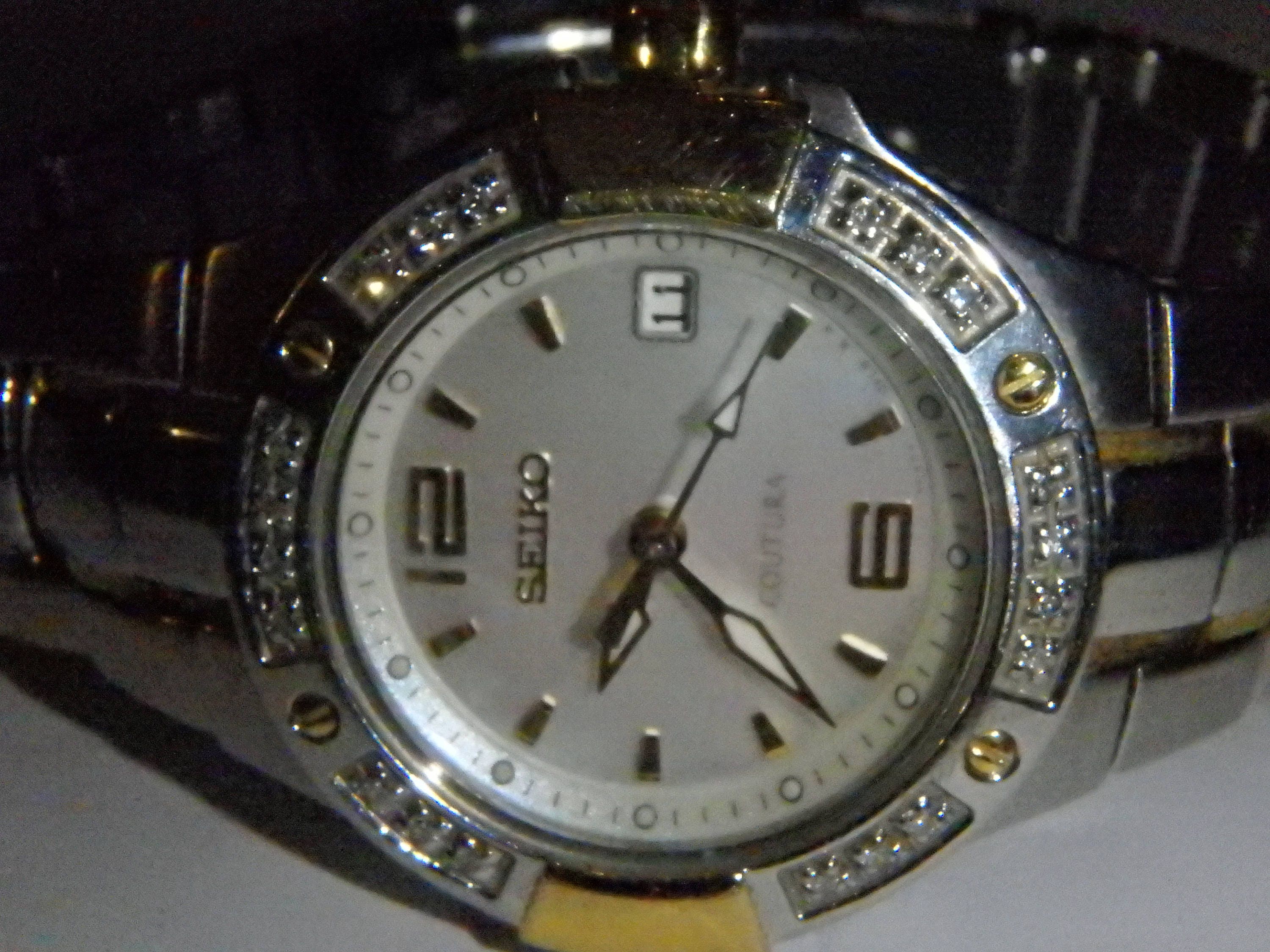 Vintage Seiko Coutura 7N82-0CG0 Watch Genuine DIAMONDS MOP - Etsy UK