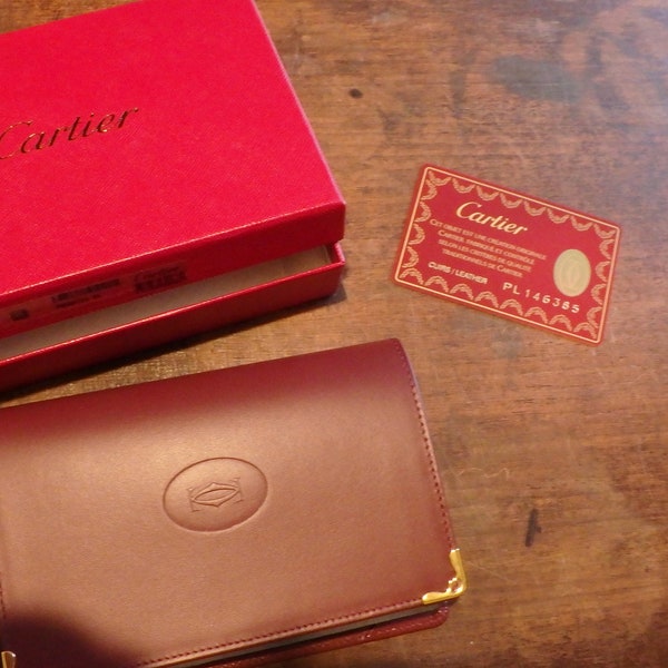 CARTIER Leather Jotter Notepad Case w/ Box & Authenticity Card