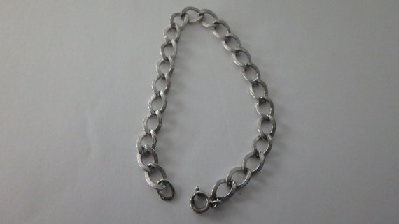 vintage textured sterling silver 925 charm bracel… - image 4