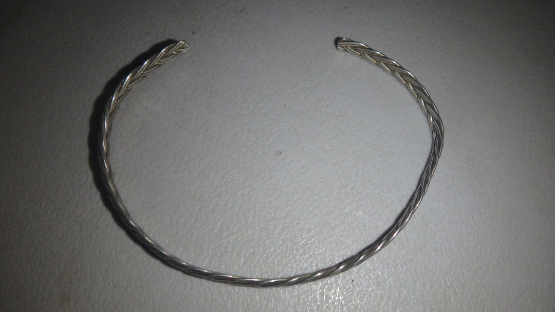 Sterling Silver Basket Weave Cuff Bracelet 6 1/4 Inch Long Etsy