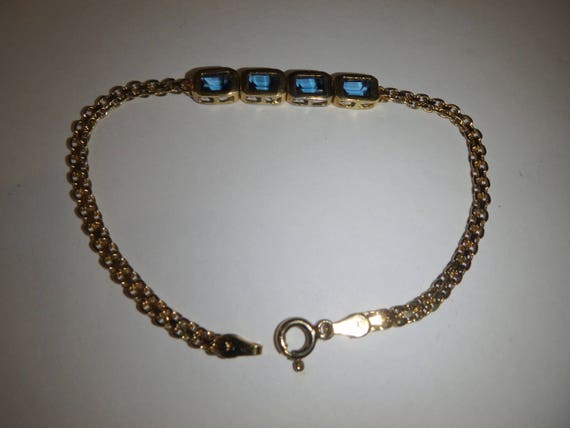 Victoria Townsend Bracelet Blue Topaz Gold Over Sterling Bracelet