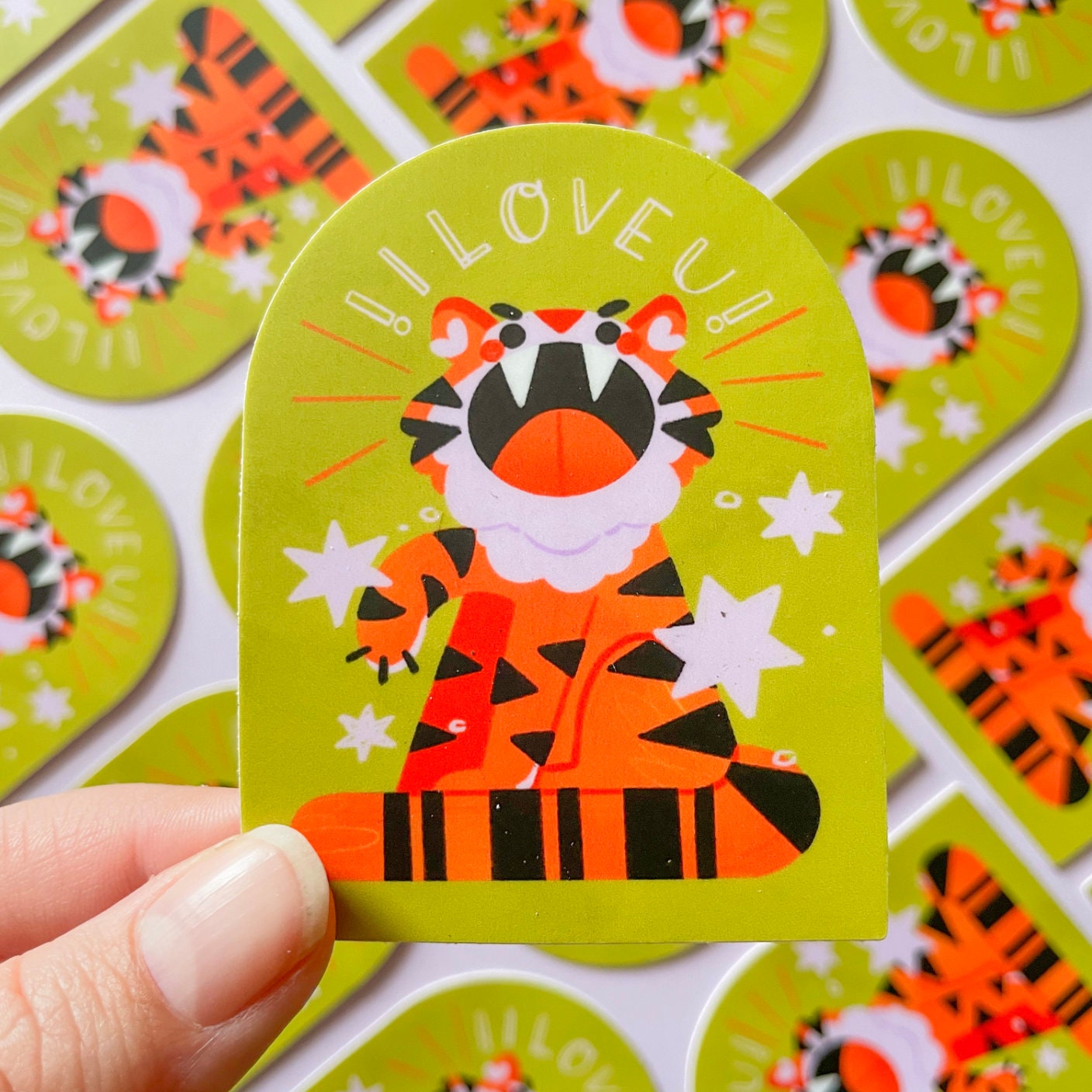 ILY-sticker tijger