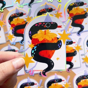 Cobra de morango holográfica