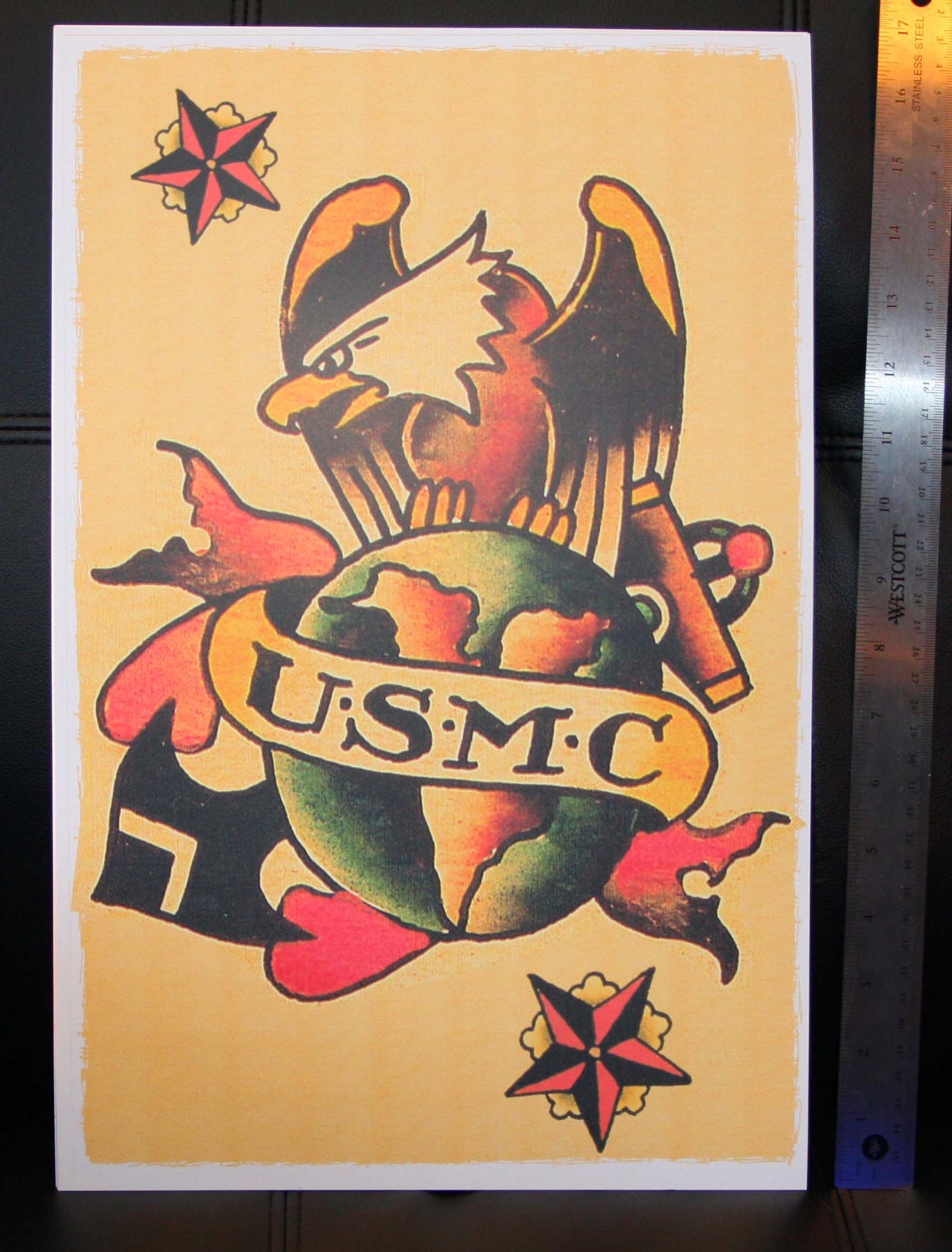 11 X 17 Big USMC Insignia Jerry Style Flash Poster Print - Etsy Australia