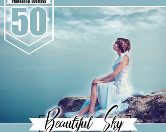 50 Sky Cloud Overlays, skies overlay, fog, photography Overlays, Cloud Overlay, natural sky, realistic sky - Photoshop Overlays png file