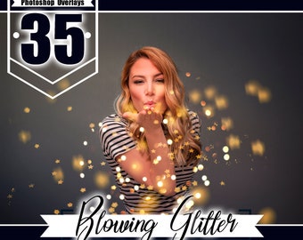 35 blowing glitter overlays, Confetti Photoshop overlays, Photo Overlays, Wedding Overlays, Glitter Dust, Pixie Dust, Fairy Dust,  jpg file