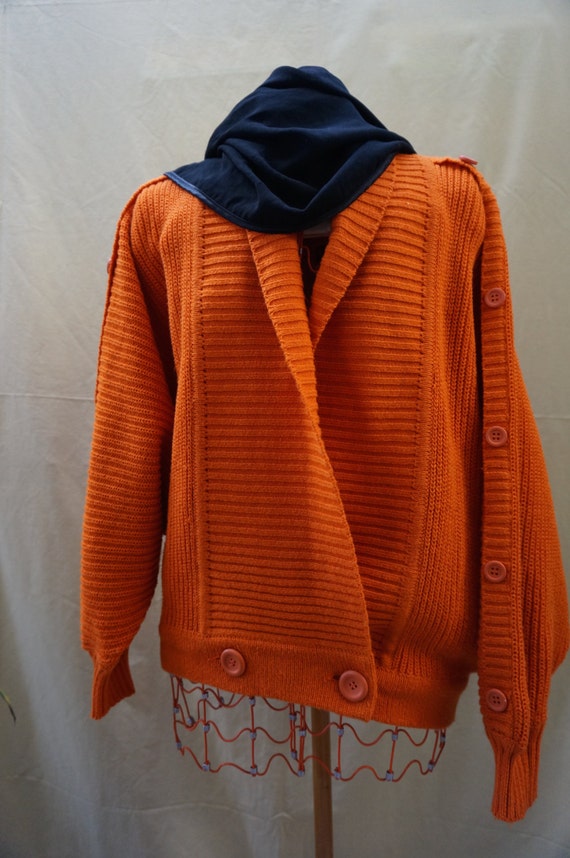 plus size burnt orange cardigan