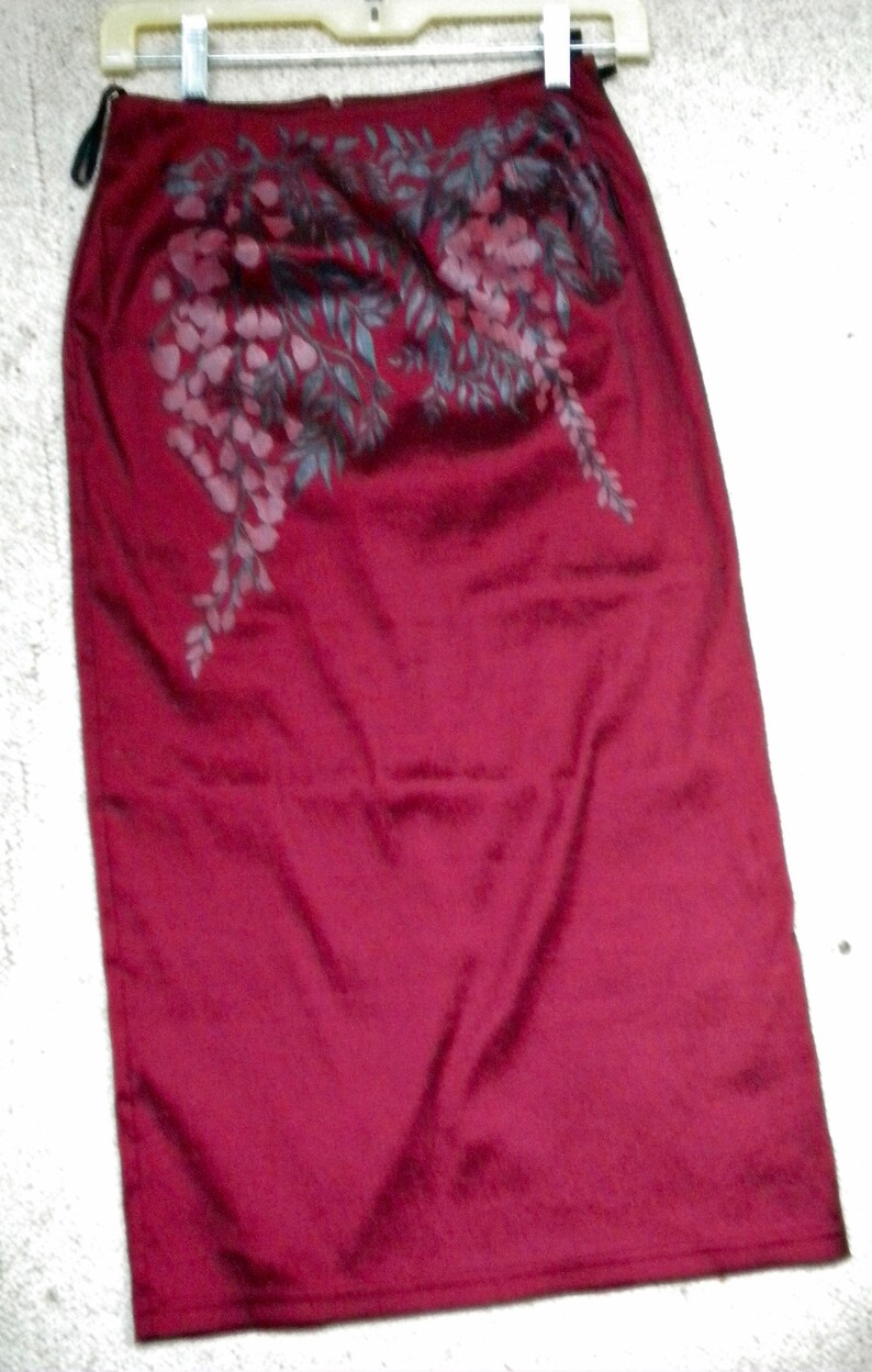 Women/'s Summer Outfit Asian XS SpaghettiStraps Top Vintage Satin Plum Burgundy Teen XS Dress long skirt Party Dress Cocktail Elegant Evening