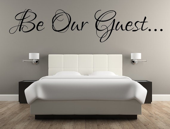 Be Our Guest Decal Wall Words Vinyl Lettering Bedroom Decor Etsy