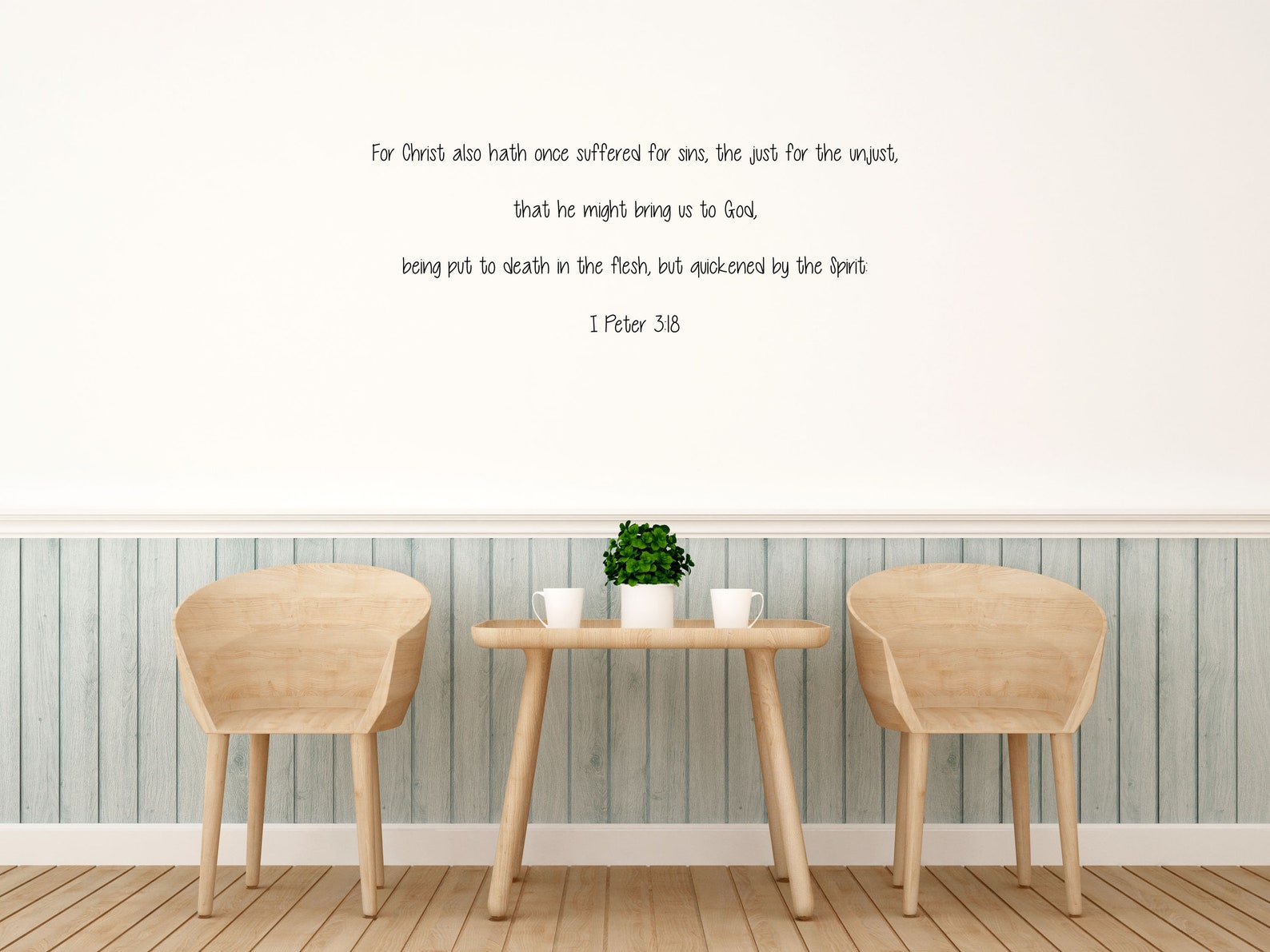 1 Peter 318 Scripture Wall Decals Bible Verse Decals KJV Etsy