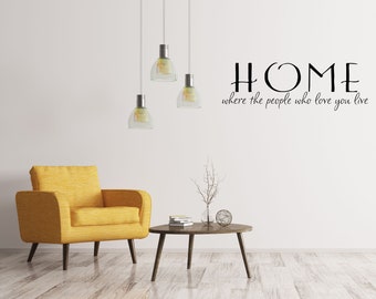 Family Love Vinyl Wall Decal – Home Decor, Inspirational Quote