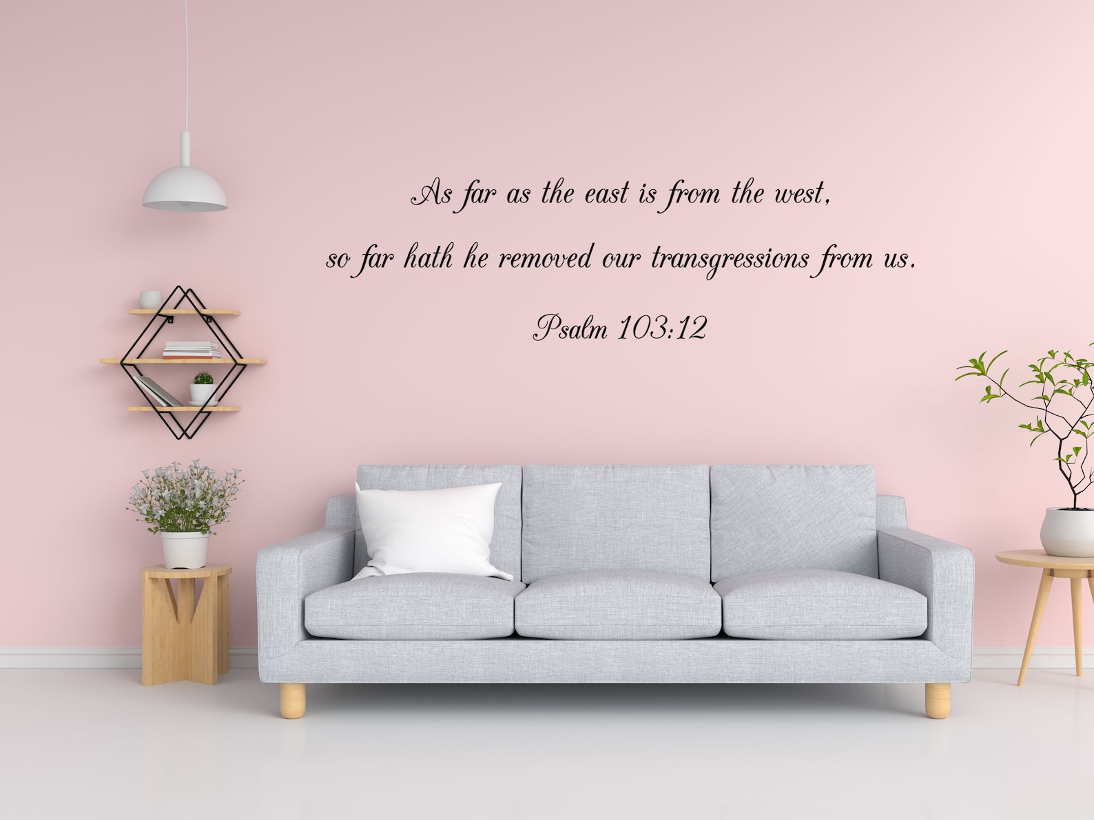 Psalm 10312 KJV Bible Verse Wall Decal as Far as the East Etsy