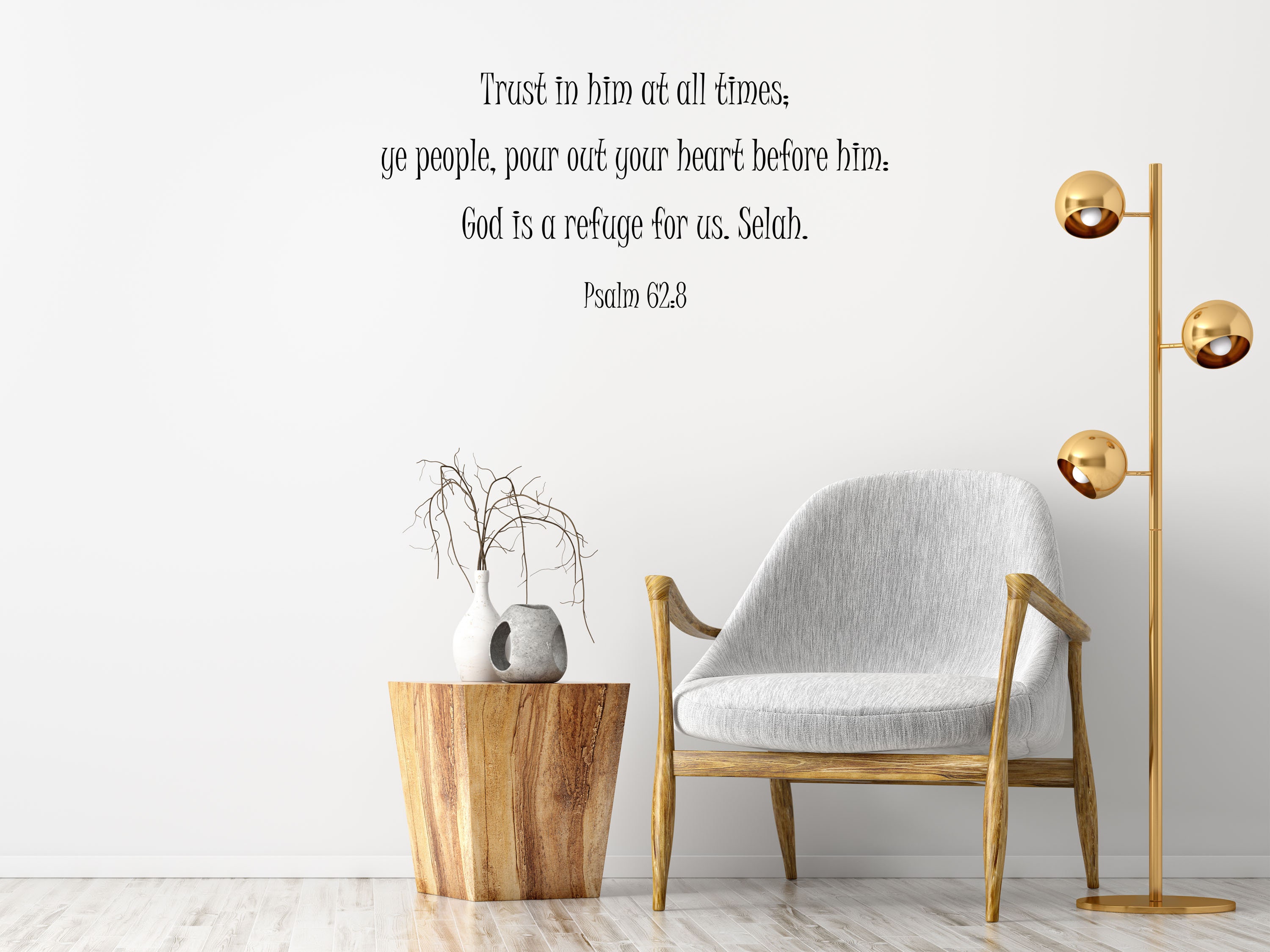 Trust Him at All Times-psalm 628 Wall Decor Vinyl Bible