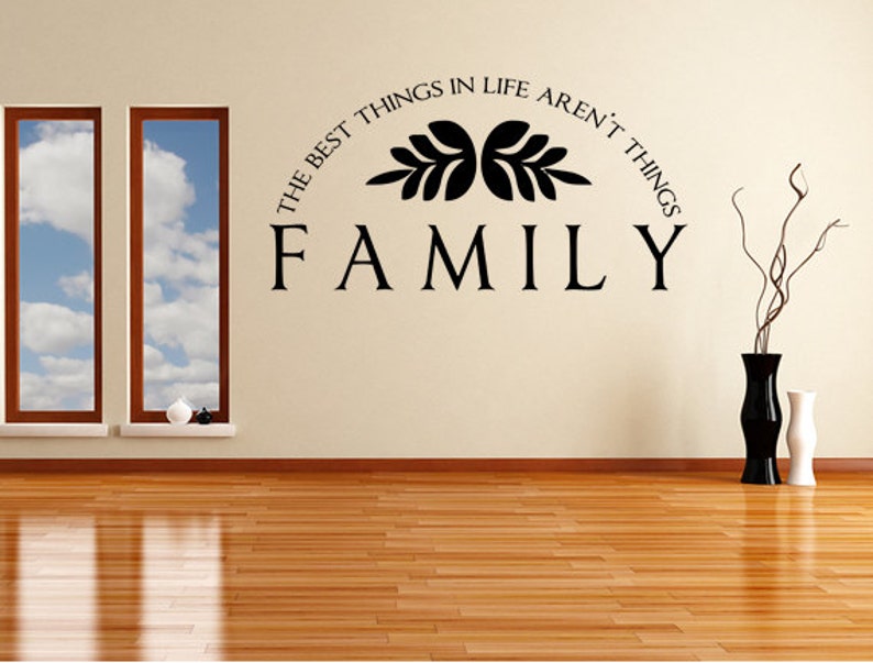Vinyl Wall Word Decal The Best Things In Life Aren't Etsy
