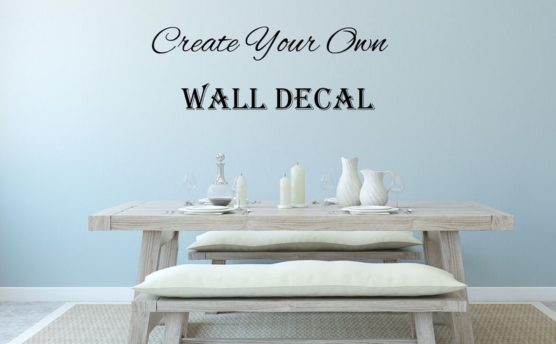 Personalized Decal Create Your Own Wall Sticker Custom Word Décor Word Stickers Business Decal Logo Wall Decal Quote image 3