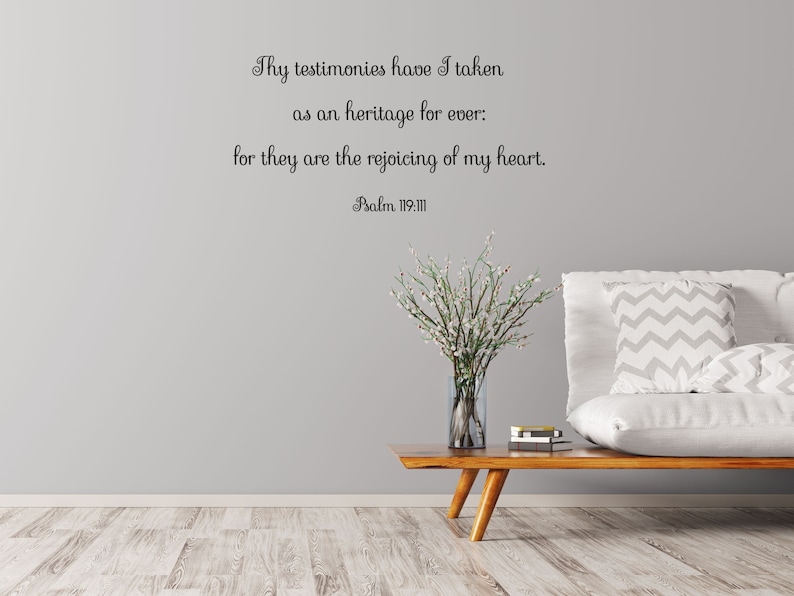 Psalms 119111 Bible Verse Scripture Wall Decal Sticker KJV Etsy