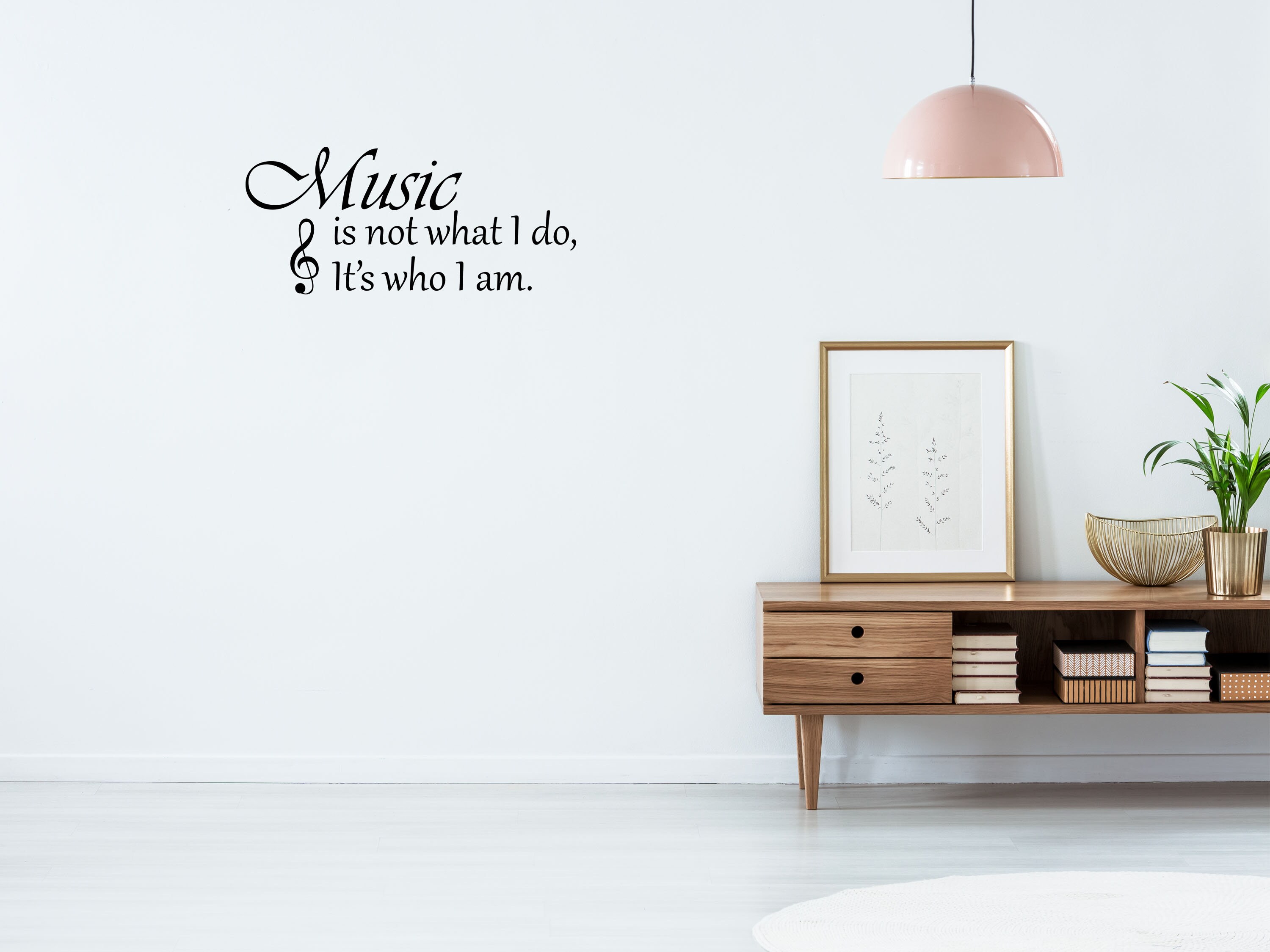 Oracal Vinyl Wall Decal – Music It's Not What I Do Quote With Notes, 13x36 Inches