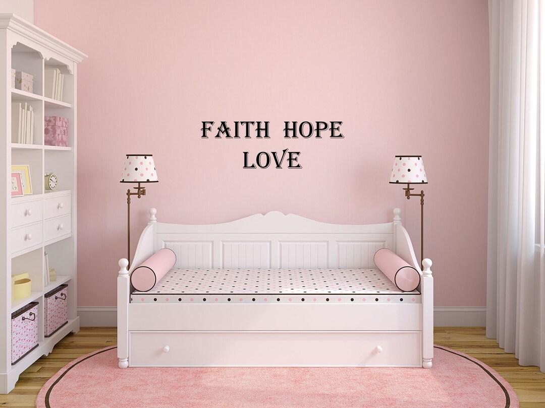 Faith Hope Love Family Bedroom Room Wall Decal - Inspiration Vinyl ...