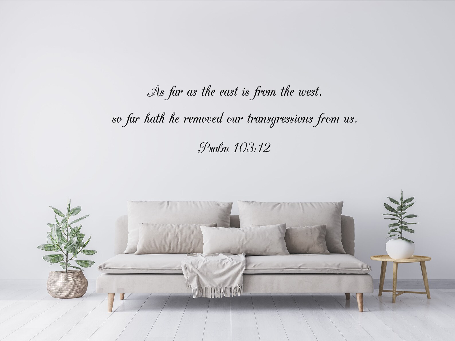 Psalm 10312 KJV Bible Verse Wall Decal as Far as the East Etsy