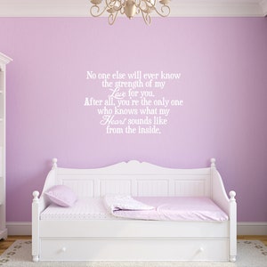 A Mother's Love Wall Decal Nursery Wall Decal Quote Baby Wall Art Nursery Wall Quotes Baby Strength of My Love Nursery Wall Gift image 5