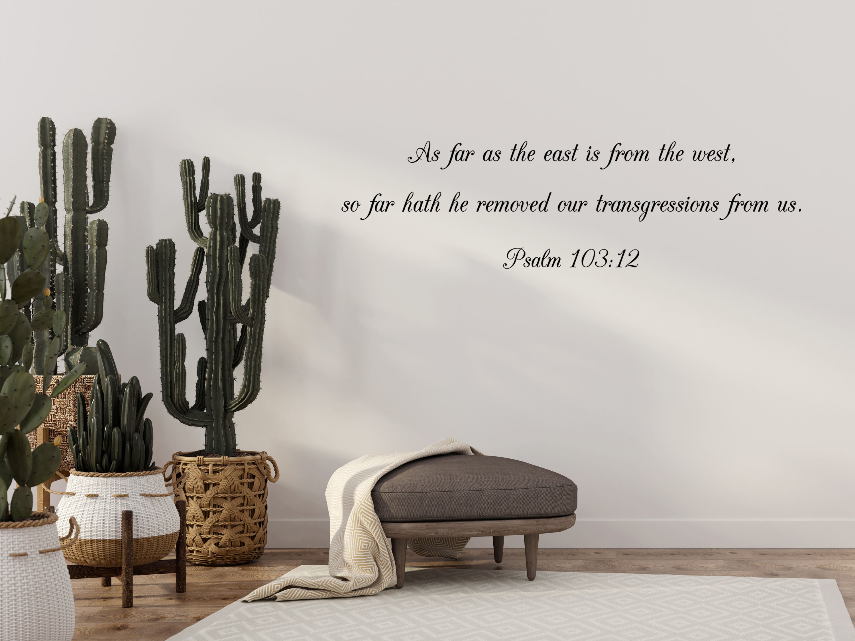 Psalm 103:12 KJV Bible Verse Wall Decal As Far As The East | Etsy